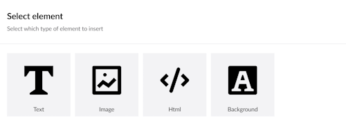 Elements for header and footer