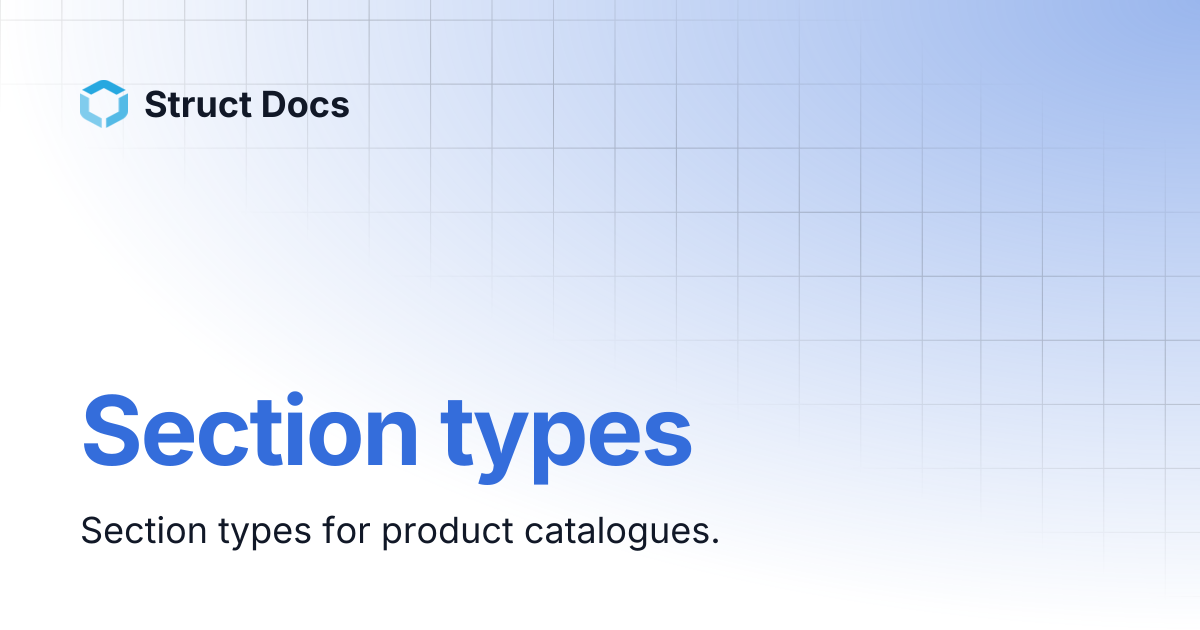 Section types | Struct Docs