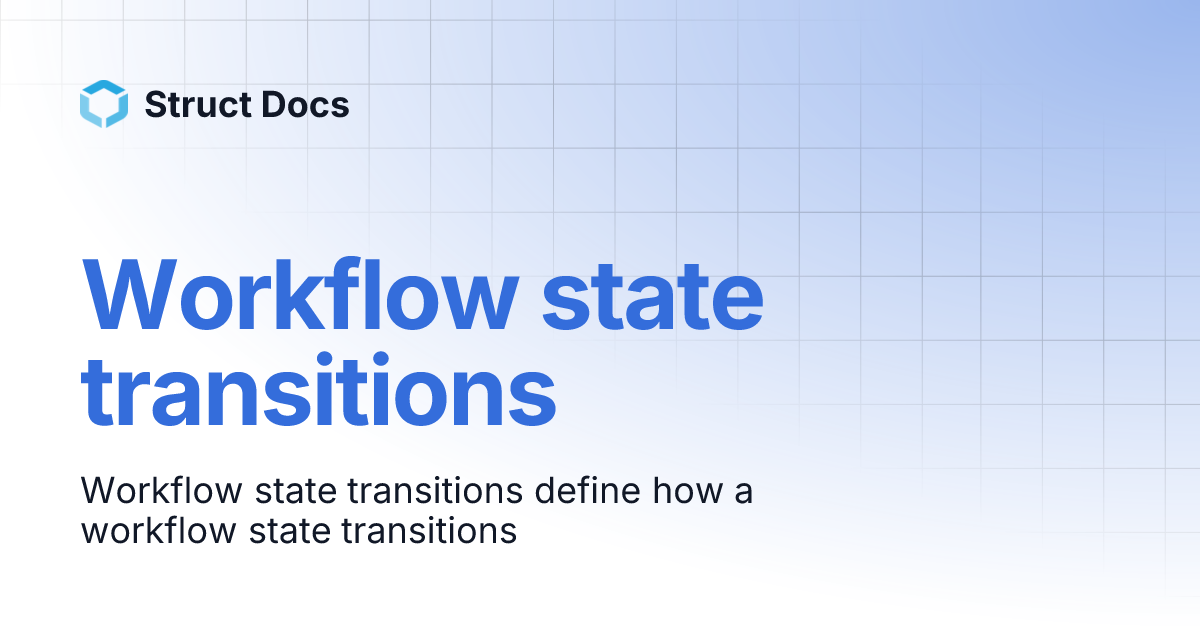 Workflow state transitions | Struct Docs