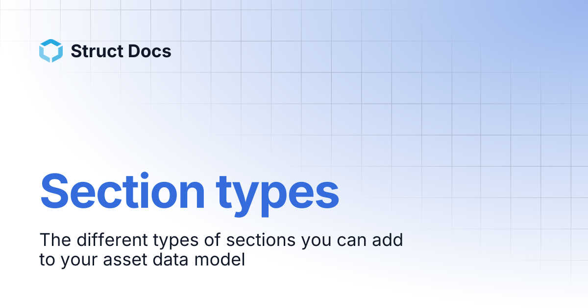 Section types | Struct Docs